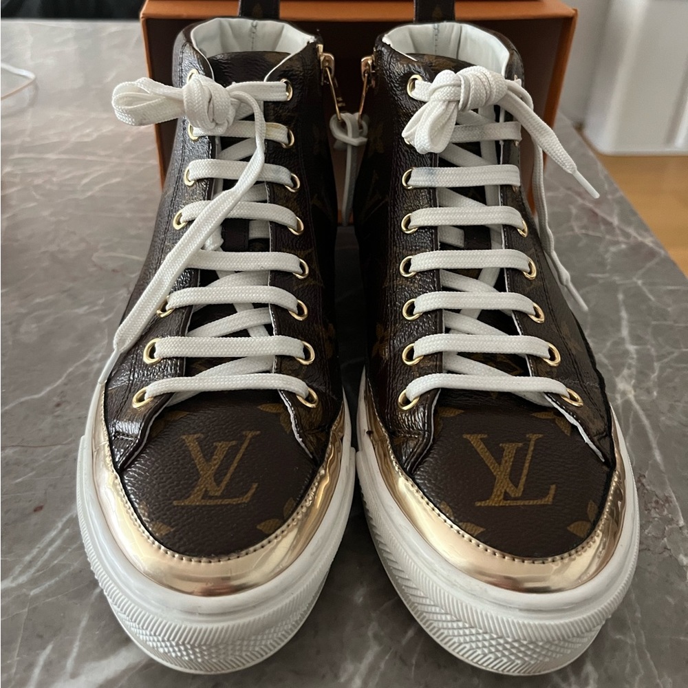 Louis Vuitton Printed Canvas Sneakers